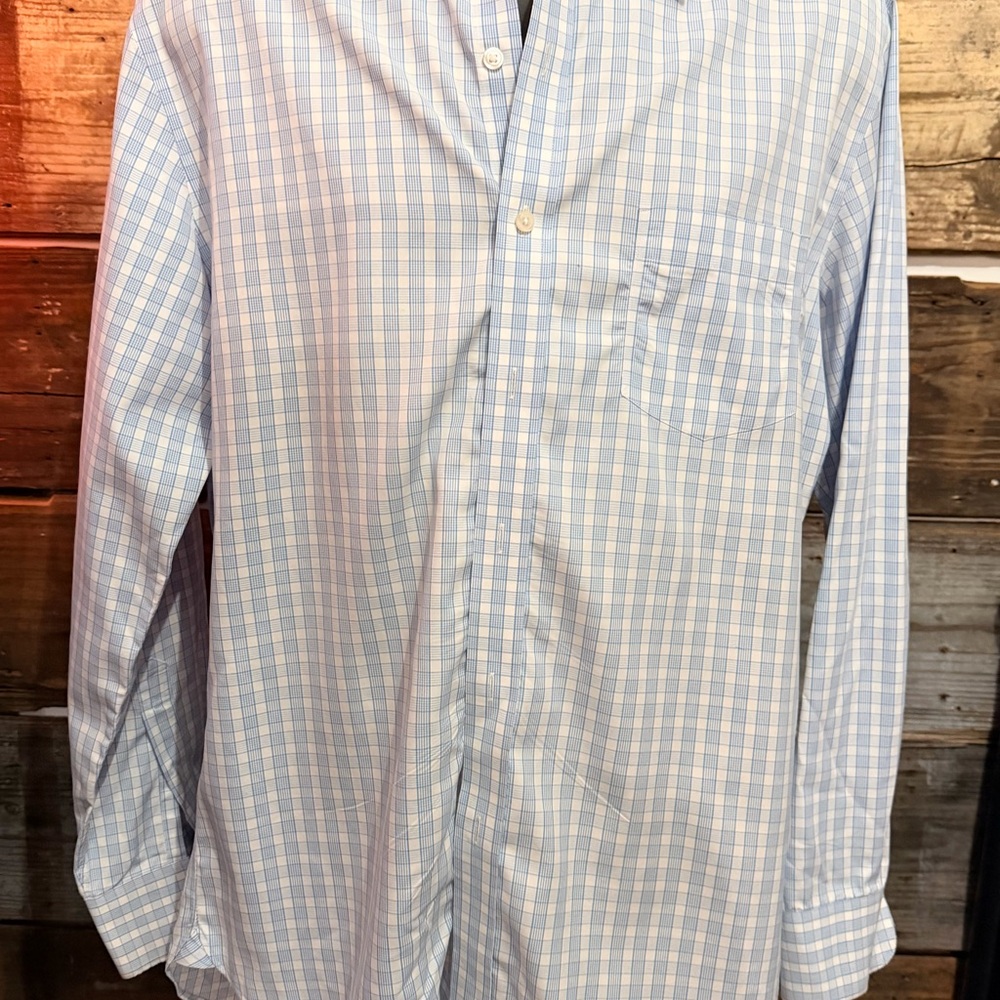 J. Crew Light Blue Plaid Casual Shirt